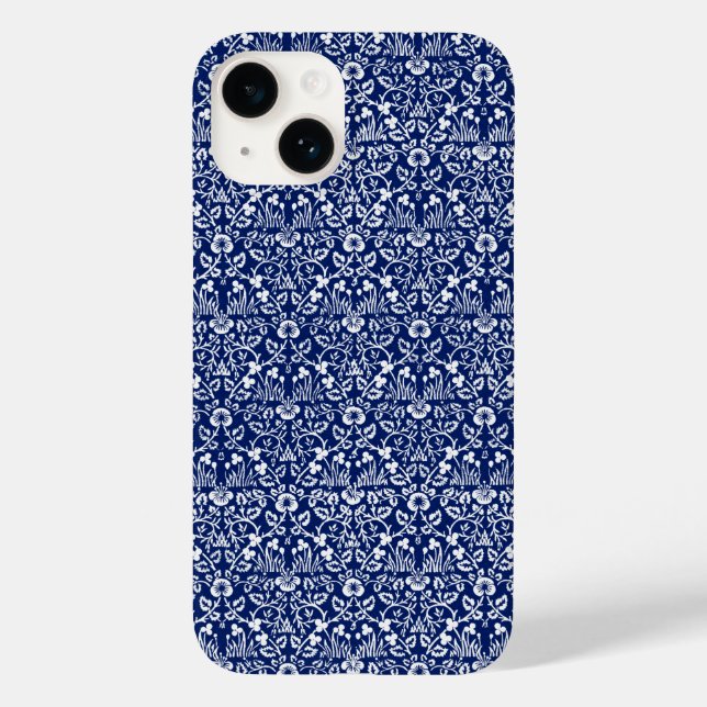iPhone 14 cases William Morris Art Blue (Back)