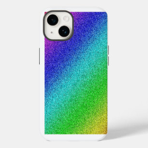 iPhone 14 Hülle Glänzend Regenbogen Glitzer Bunt Case