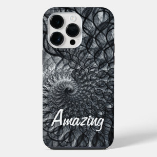 iPhone 14 Pro Max Black Abstract Back Cases