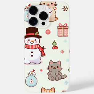  iPhone 14 Pro Max Case- Cat snowman Case-Mate iPhone 14 Pro Max Case