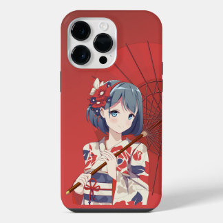 iPhone 14 Pro Max Red Anime Case Cover for Girls