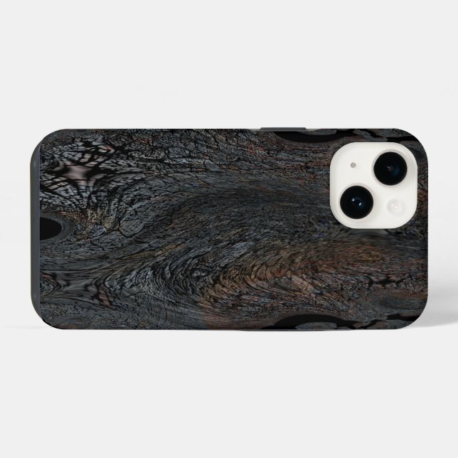 iPhone 14 Tough Case, Brillante - Dark Spiral iPhone Case (Back Horizontal)