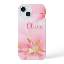 iPhone 15 Case Pink Lily Lady/Girl/Woman