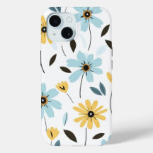 iPhone 15 Phone Case Floral Leaf Art Design
