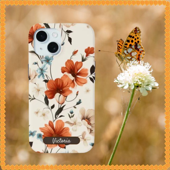 iPhone 15 Phone Case Simple Elegant Floral Design (Creator Uploaded)
