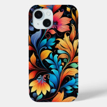 iPhone 15 Phone Case With a Bright Floral Design