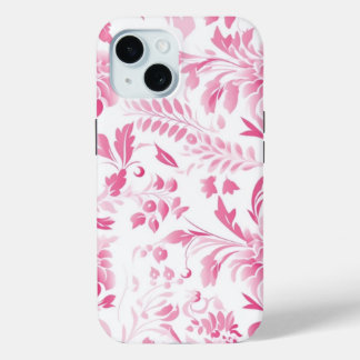 iPhone 15 Phone Case With a Pink Floral Design