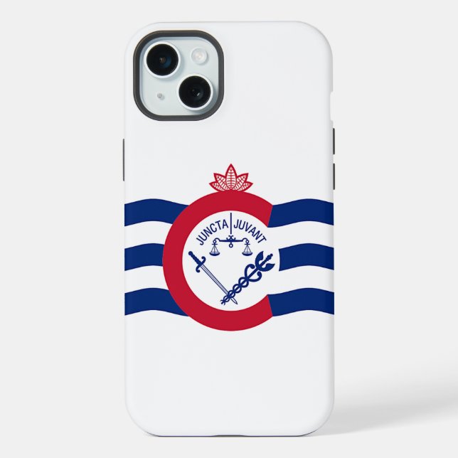 iPhone 15 Plus Case-Mate, Cincinnati flag Case (Back)