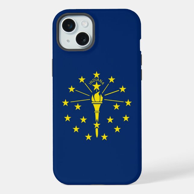 iPhone 15 Plus Case-Mate, Indiana flag Case (Back)