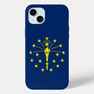 iPhone 15 Plus Case-Mate, Indiana flag Mini Case
