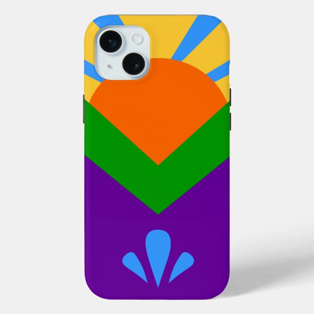 iPhone 15 Plus Case-Mate, Manitou Springs flag Case-Mate iPhone Case (Back)