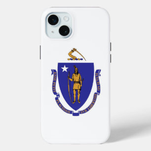 iPhone 15 Plus Case-Mate, Massachusetts flag Mini Case