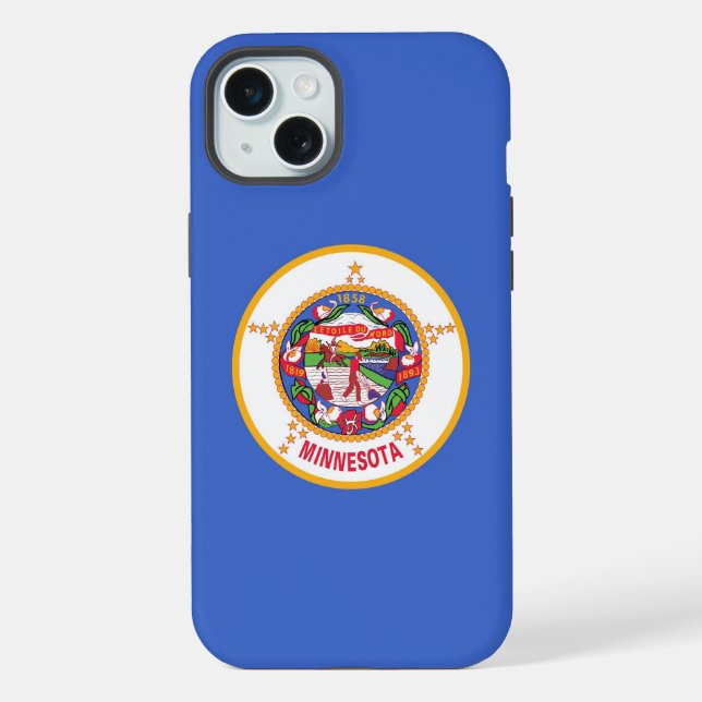 iPhone 15 Plus Case-Mate, Minnesota flag Case (Back)