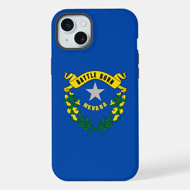 iPhone 15 Plus Case-Mate, Nevada flag Case (Back)