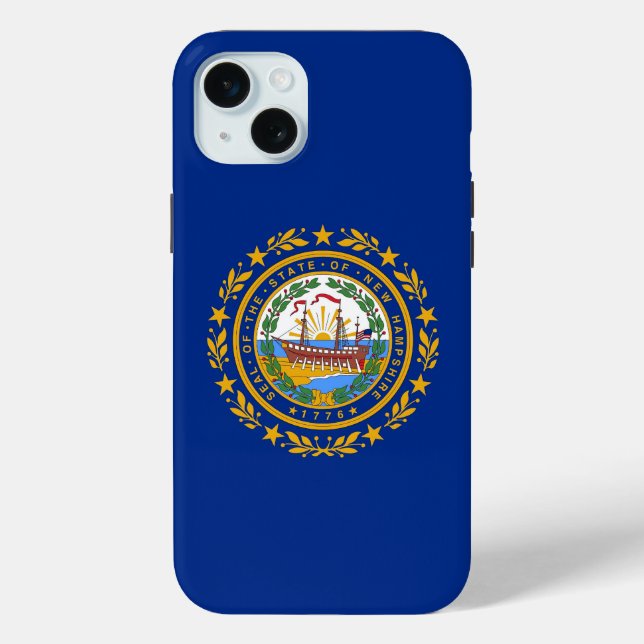 iPhone 15 Plus Case-Mate, New Hampshire flag Case-Mate iPhone Case (Back)
