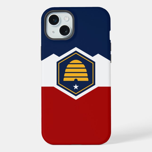 iPhone 15 Plus Case-Mate, Utah new state flag Case (Back)