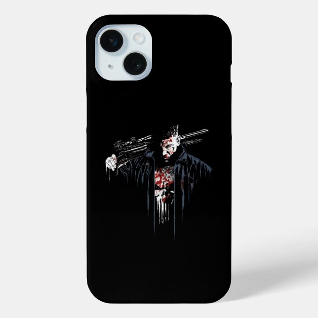  iPhone 15 Plus Case with Striking Man and Gun  (Back)