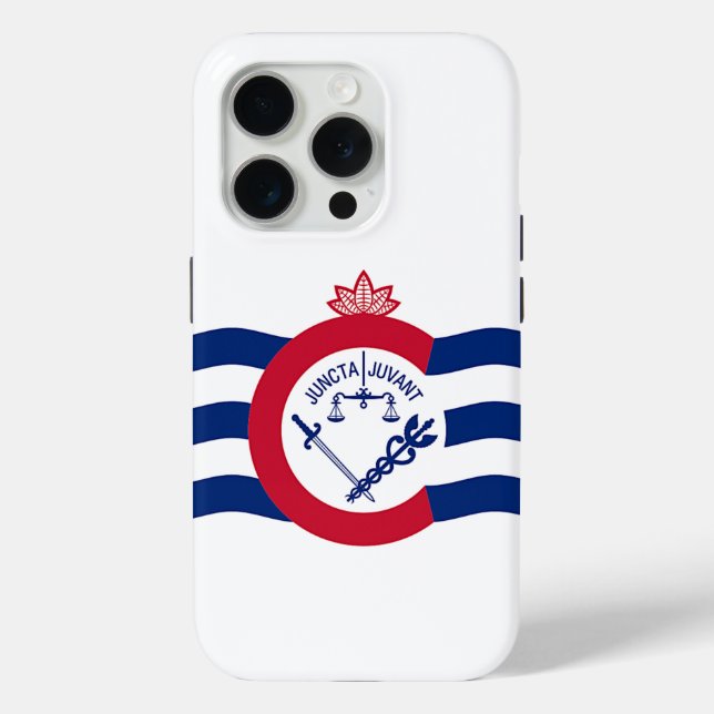 iPhone 15 Pro Case-Mate, Cincinnati flag Case-Mate iPhone Case (Back)