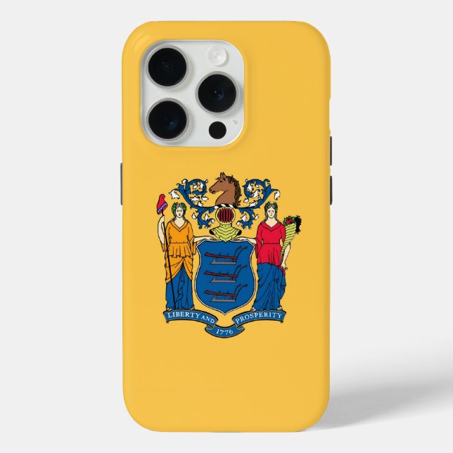 iPhone 15 Pro Case-Mate, New Jersey flag Case-Mate iPhone Case (Back)