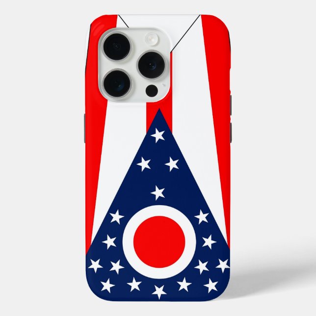 iPhone 15 Pro Case-Mate, Ohio State flag Case-Mate iPhone Case (Back)