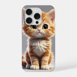 iPhone 15 Pro Case with Adorable Cat Design
