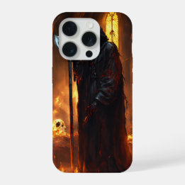 iPhone 15 Pro Case with Death Metal Art