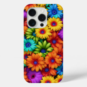 iPhone 15 Pro cases - Colorful Rainbow Floral #22