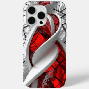 iPhone 15 pro max case red and silver colour