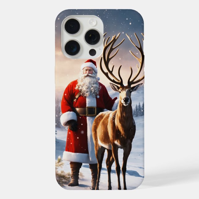 Iphone 15 pro max Christmas theme phone case  (Back)