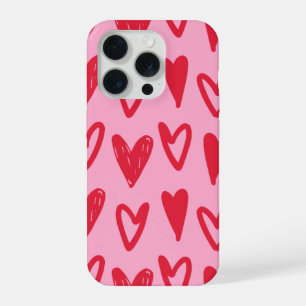 IPhone 15 Pro Mobile Case With Heart Design.