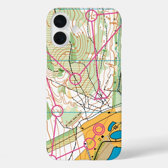 iPhone 16 case - Orienteering map (Back)