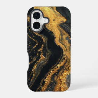 iPhone 16 Case with Paint Style Abstract Design