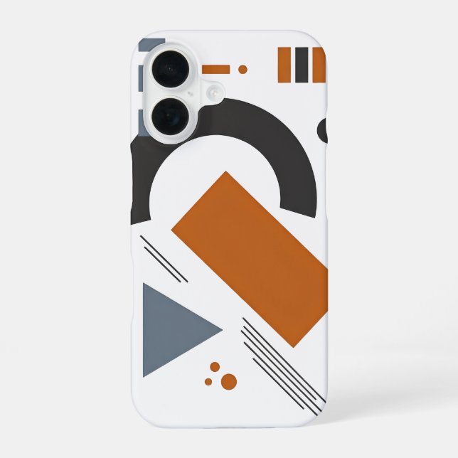 Iphone 16 Phone Case with geometric design (Back)