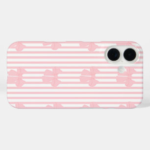 iPhone 16 pink bow design Case