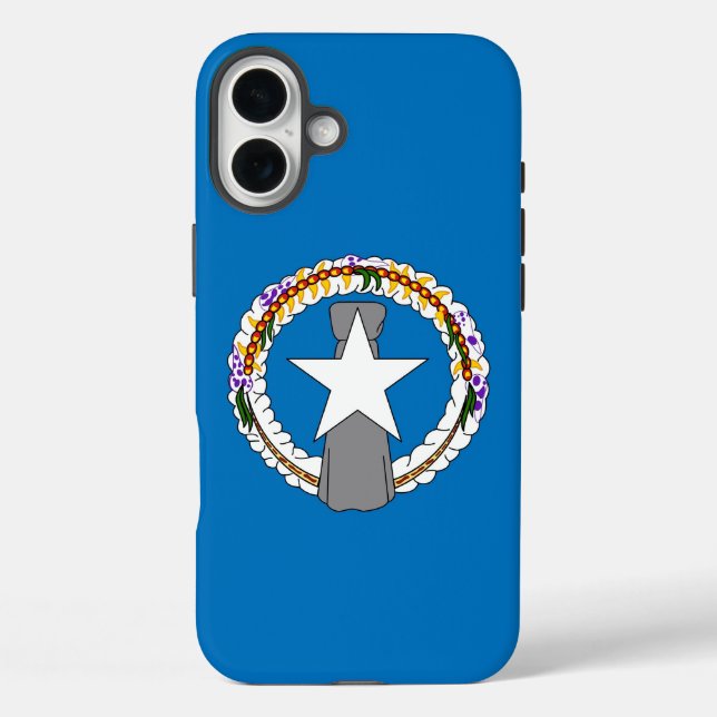 iPhone 16 Plus Case-Mate, Northern Mariana flag Case-Mate iPhone Case (Back)