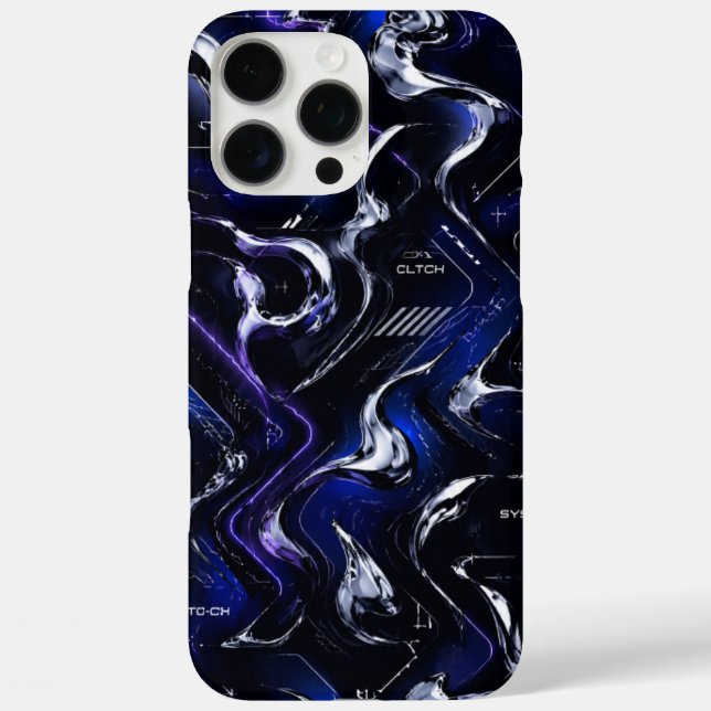 iPhone 16 Pro Max Cyber Liquid Chrome Case (Back)