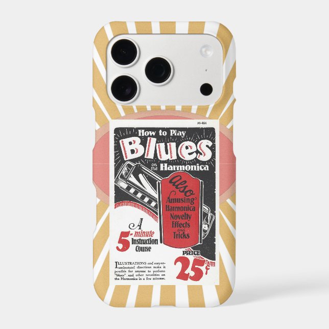 IPHONE 17 CASE ART 1930 BLUES HARMONICA (Back)