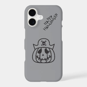 iPhone 17 Case Mate – Grey Cute Halloween Pumpkin