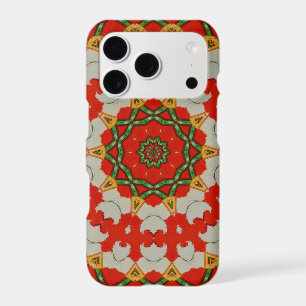 iPHONE 17 PRO CASE INTRICATE RED/WHITE DESIGN