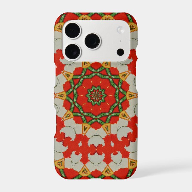 iPHONE 17 PRO CASE INTRICATE RED/WHITE DESIGN (Back)