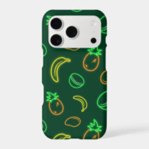 iPhone 17 Pro Case - Neon Tropical Fruit Pattern