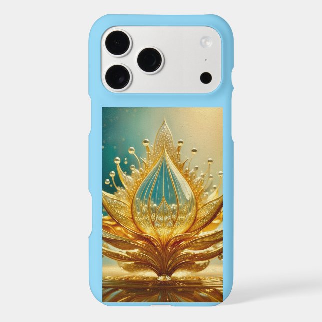 iPhone 17 Pro Max Case (Golden Raindrop) (Back)