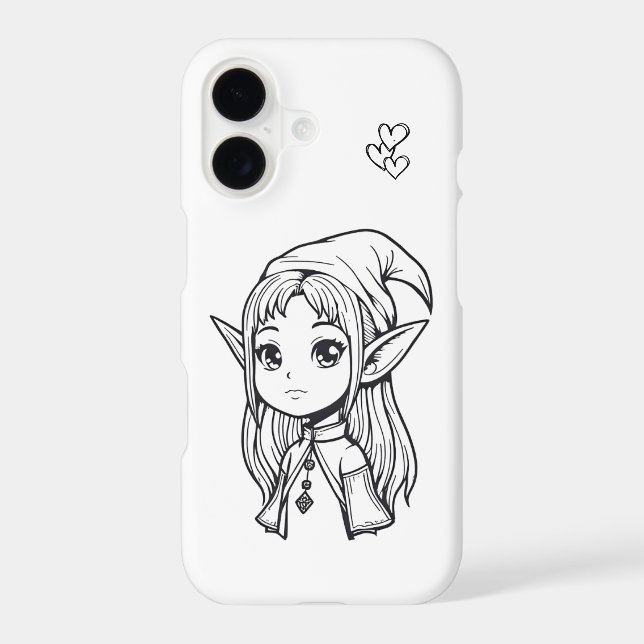 iPhone 17 Protective Case – White Female Elf Desig (Back)