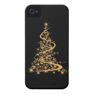 iPhone 4 Case Glitzy Gold Xmas