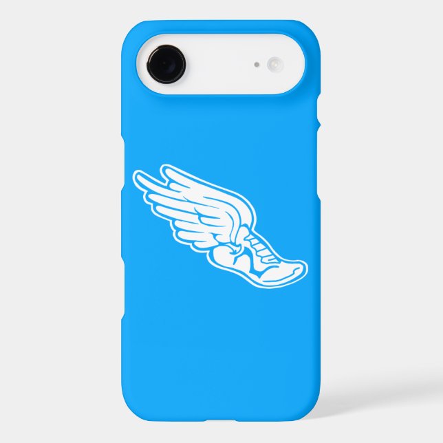 iPhone 4 Track Logo White on Blue Case-Mate iPhone Case (Back)
