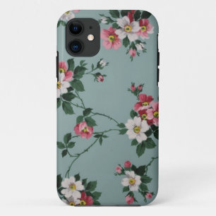 iPhone 5/5s Blue Vintage Floral iPhone 11 Case