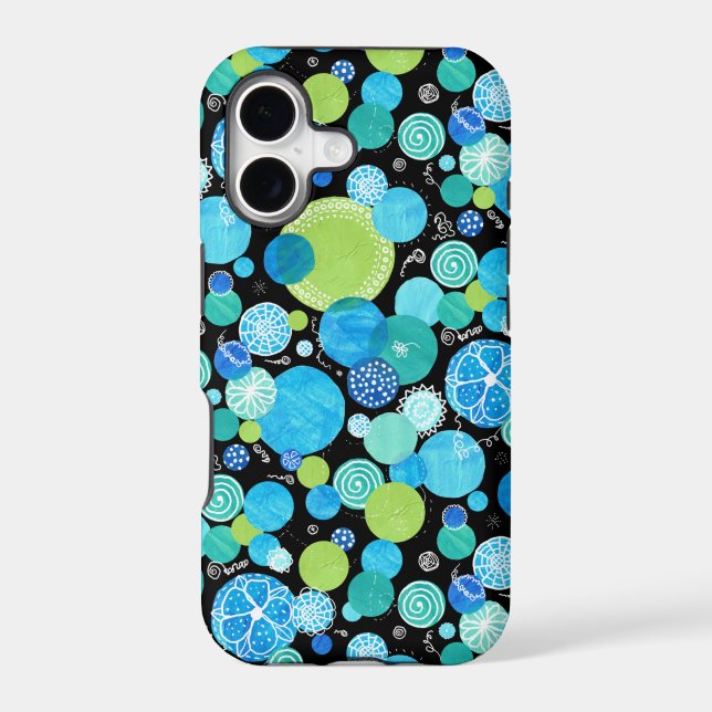iPhone 5/5s Case: Blue Moons Quirky Pattern (Back)