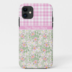 iPhone 5/5s Case-Mate Case Pink Dogroses and Plaid