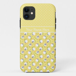 iPhone 5/5s Case-Mate Case: Yellow, Comic Sheep iPhone 11 Case