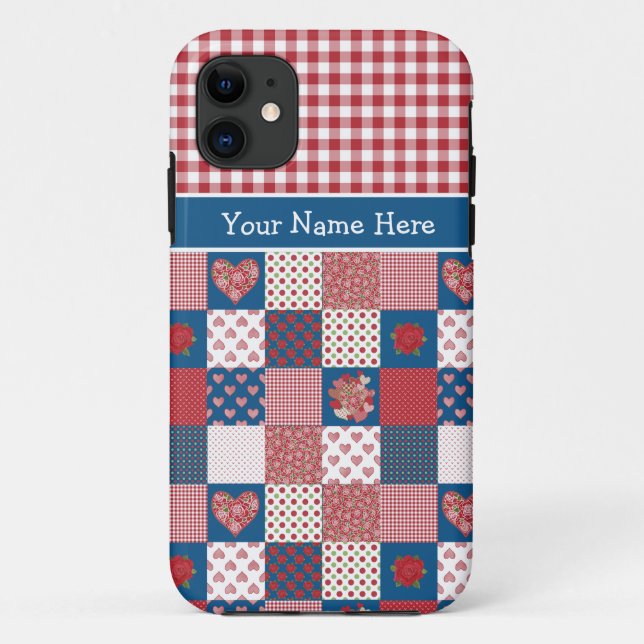iPhone 5/5s Case to Personalise: Hearts and Roses (Back)